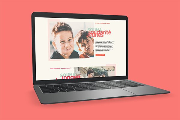 Portfolio User Experience Design Fondation Solina MacBook Verein Startseite