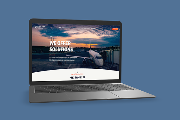 Portfolio User Experience Design Global Airlift Solutions Mac Book Startseite